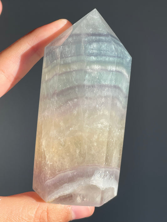 Chubby Pastel Fluorite Tower A