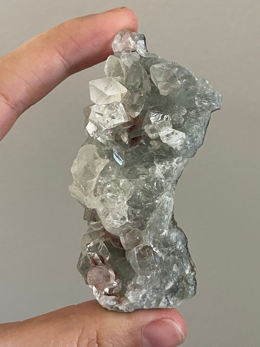 Apophyllite Cluster With Hematite 5B