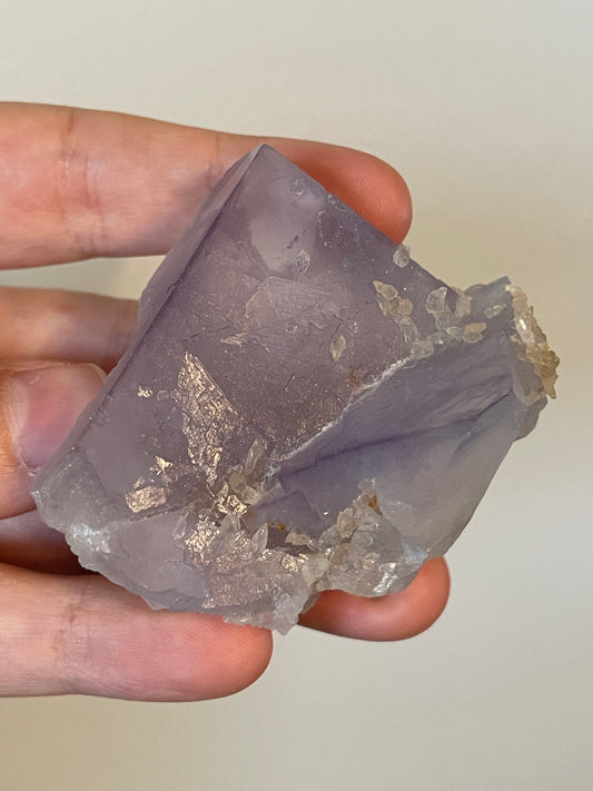 Fluorite Cubic Specimen With Calcite B