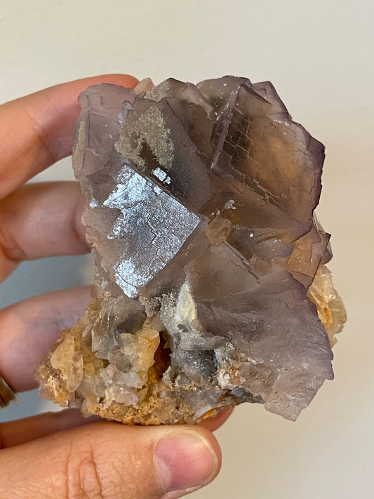 Fluorite Cubic Specimen With Calcite C