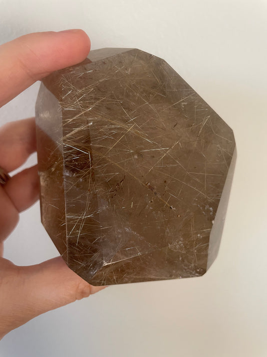 Golden Rutile Smoky Quartz Freeform