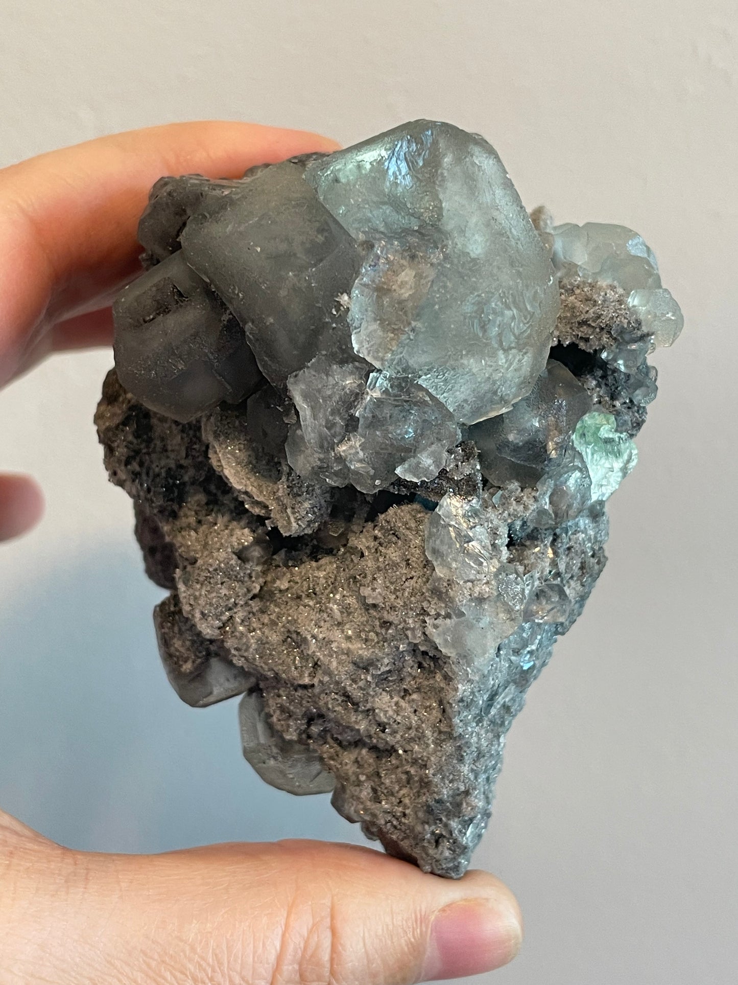 Raw Fluorite Specimen on Matrix